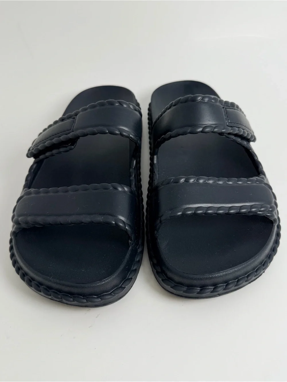 Shade & Shore Navy Double-Strap Kids Slide Sandals